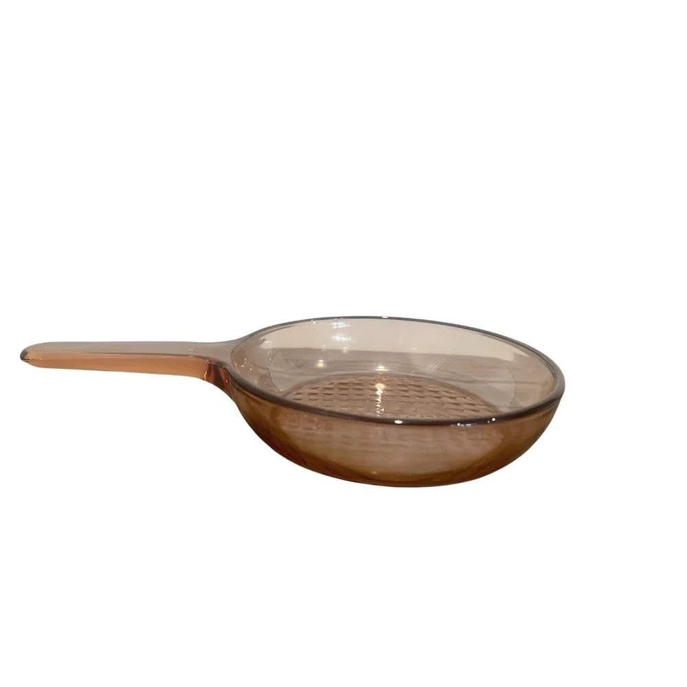 Visions Corning Skillet Frying Pan Brown Glass 7